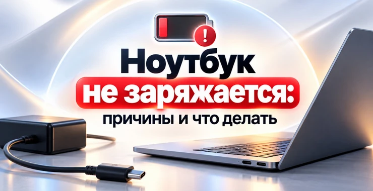 Ноутбук не заряжается: как найти причину и проверить зарядку, разъём и батарею